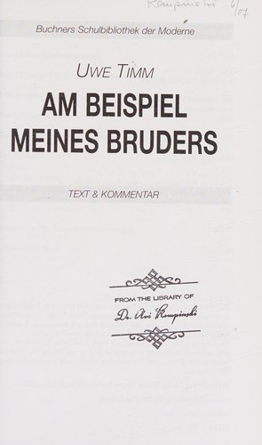 Am Beispiel meines Bruders